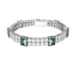 Monemel Swarovski® Crystals Silver Tennis Bracelet 